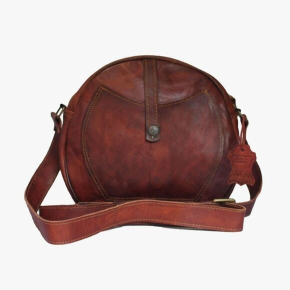 Madosh Genuine Leather Womens Semi-Circular Crossbody Hobo Shoulder Bag - Picture 1 of 14